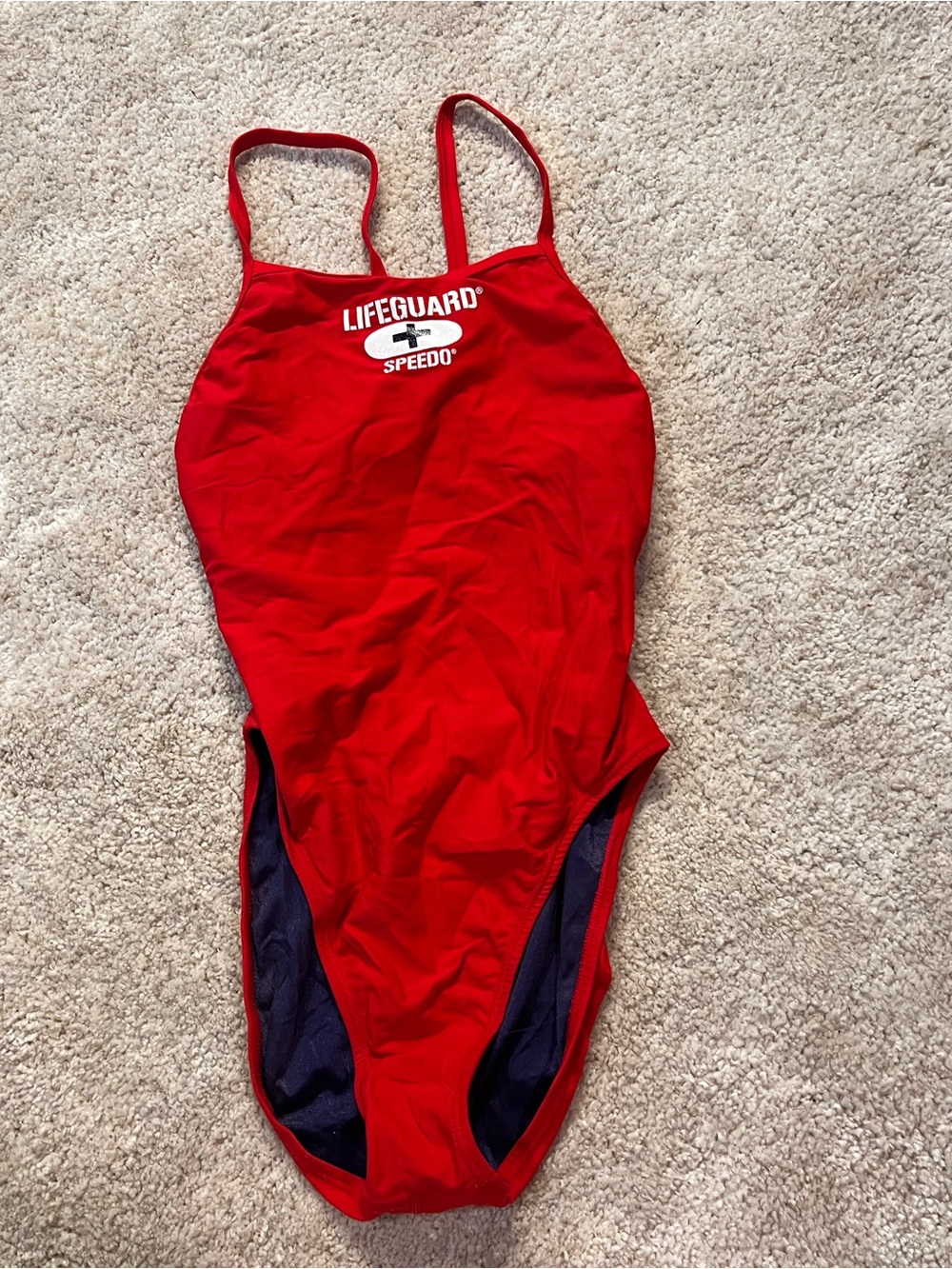 Vintage Lifeguard Speedo Red One-Piece Racerback Athletic Women’s Swimsuit 10/36